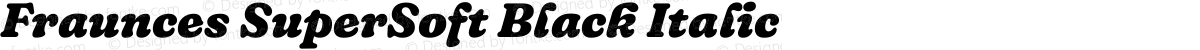 Fraunces SuperSoft Black Italic