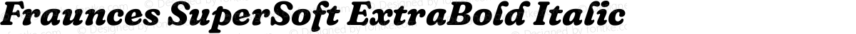 Fraunces SuperSoft ExtraBold Italic