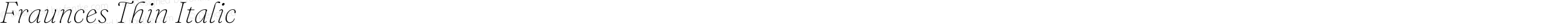 Fraunces Thin Italic