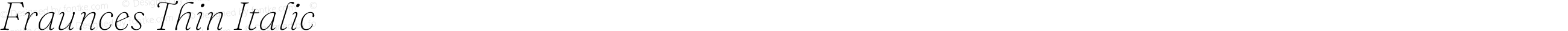 Fraunces Thin Italic