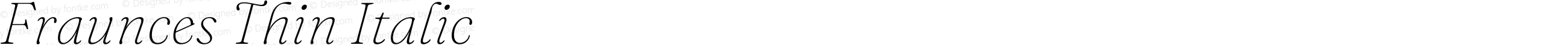 Fraunces Thin Italic