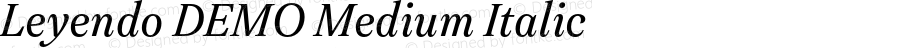 Leyendo DEMO Medium Italic