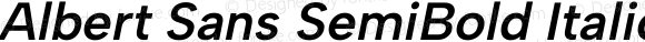 Albert Sans SemiBold Italic