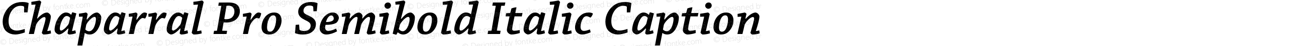 Chaparral Pro Semibold Italic Caption