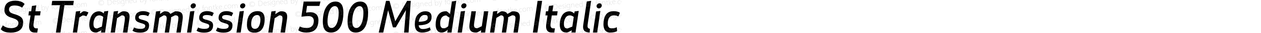St Transmission 500 Medium Italic