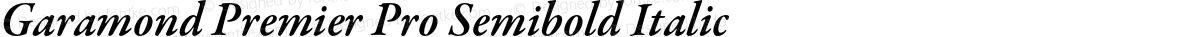 Garamond Premier Pro Semibold Italic