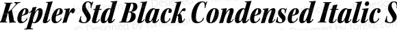 Kepler Std Black Condensed Italic Subhead