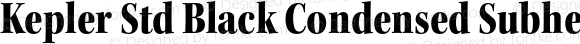 Kepler Std Black Condensed Subhead