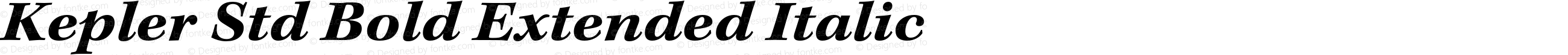 Kepler Std Bold Extended Italic