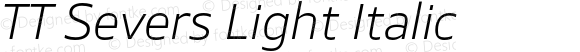 TT Severs Light Italic