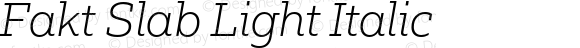 Fakt Slab Light Italic