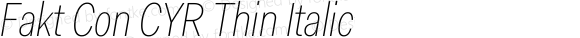 Fakt Con CYR Thin Italic