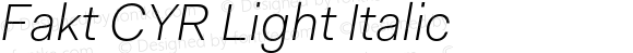 Fakt CYR Light Italic