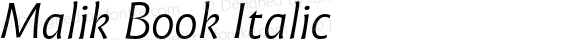 Malik Book Italic