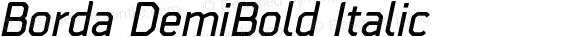 Borda DemiBold Italic