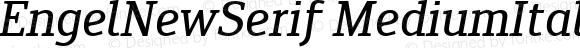 EngelNewSerif MediumItalic