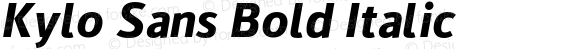 Kylo Sans Bold Italic
