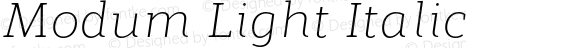 Modum Light Italic