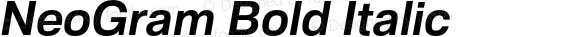 NeoGram Bold Italic
