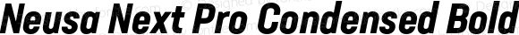 Neusa Next Pro Condensed Bold Italic
