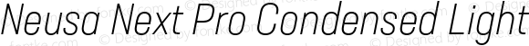 Neusa Next Pro Condensed Light Italic