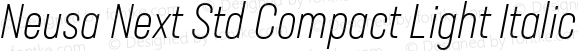 Neusa Next Std Compact Light Italic