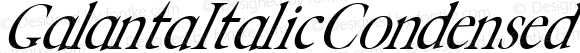 GalantaItalicCondensed Italic Condensed Macromedia Fontographer 4.1 11/5/2001