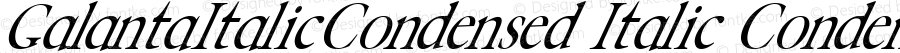 GalantaItalicCondensed Italic Condensed Macromedia Fontographer 4.1 11/5/2001