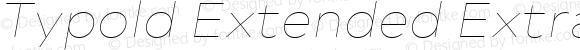 Typold Extended ExtraThin Italic