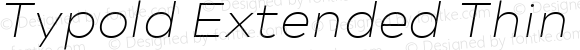 Typold Extended Thin Italic