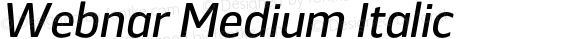 Webnar Medium Italic