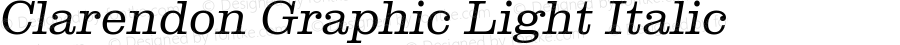 Clarendon Graphic Light Italic