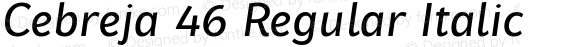 Cebreja 46 Regular Italic