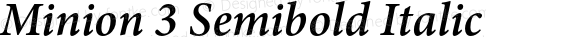 Minion 3 Semibold Italic