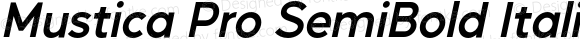 Mustica Pro SemiBold Italic