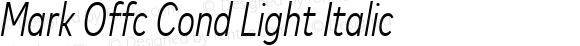Mark Offc Cond Light Italic
