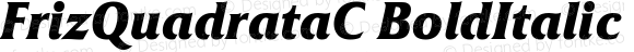 FrizQuadrataC Bold Italic