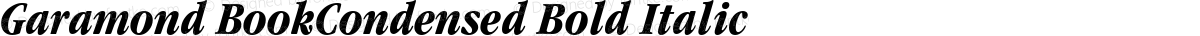 Garamond BookCondensed Bold Italic