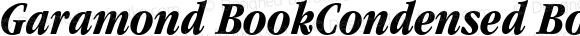 Garamond BookCondensed Bold Italic