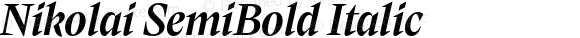 Nikolai SemiBold Italic