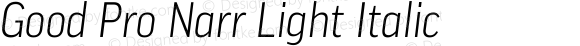 Good Pro Narr Light Italic