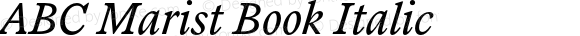 ABC Marist Book Italic
