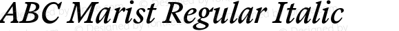 ABC Marist Regular Italic