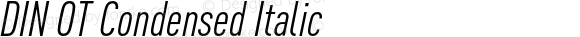 DIN OT Condensed Italic