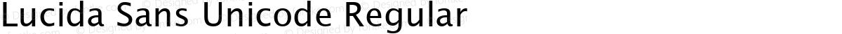 Lucida Sans Unicode Regular