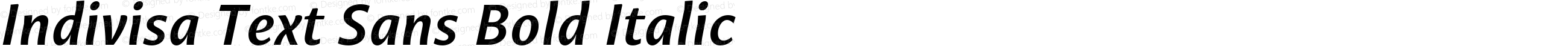 Indivisa Text Sans Bold Italic
