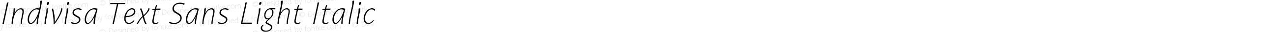 Indivisa Text Sans Light Italic