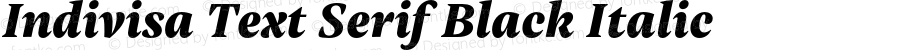 Indivisa Text Serif Regular Bold Italic