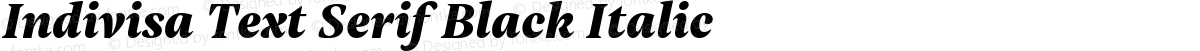 Indivisa Text Serif Black Italic