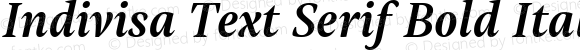 Indivisa Text Serif Light Bold Italic